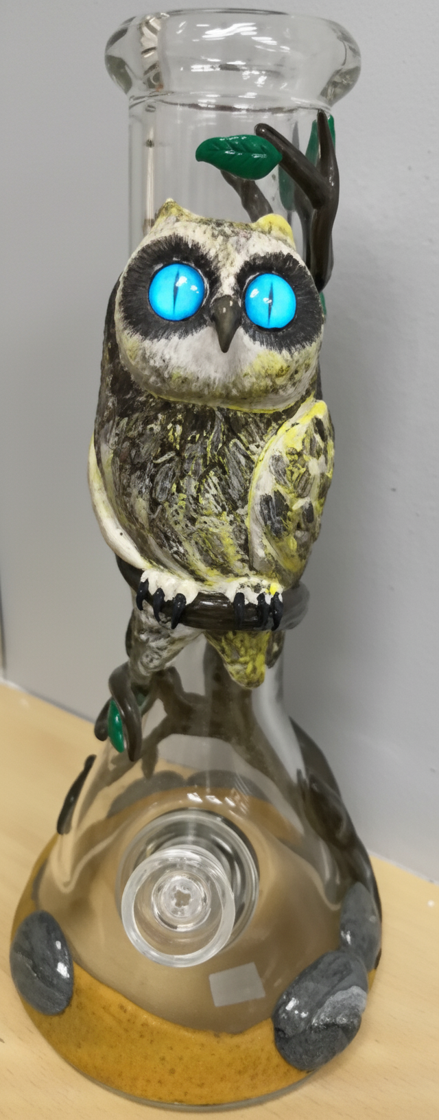 BEAKER BONG - OWL ON BRANCH - BROWN