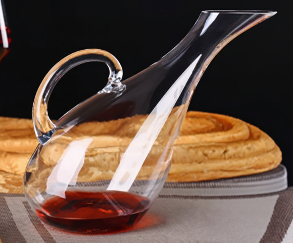 DRINKWARE - LEANING PITCHER-STYLE DECANTER - SMALL