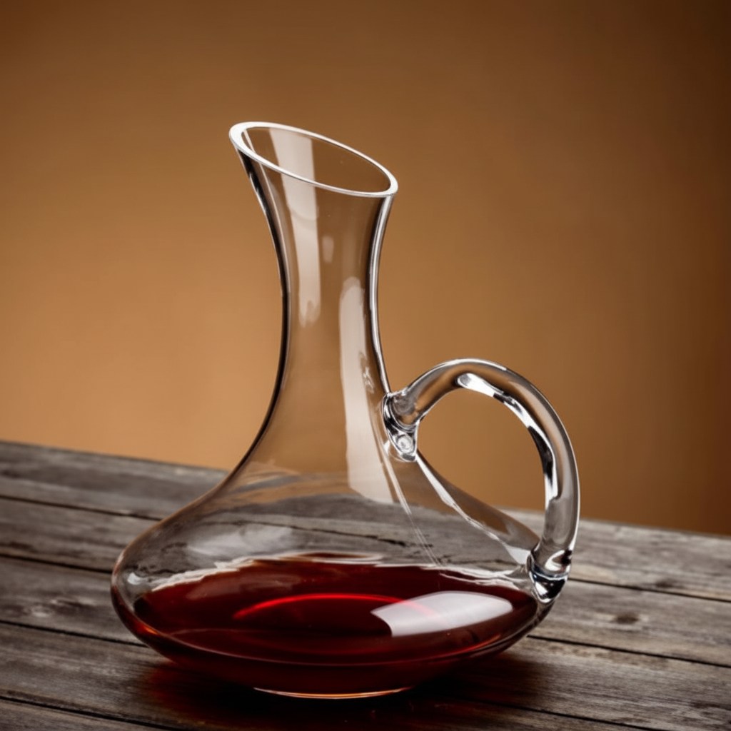 DRINKWARE - TAPERED DECANTER WITH HANDLE - LARGE