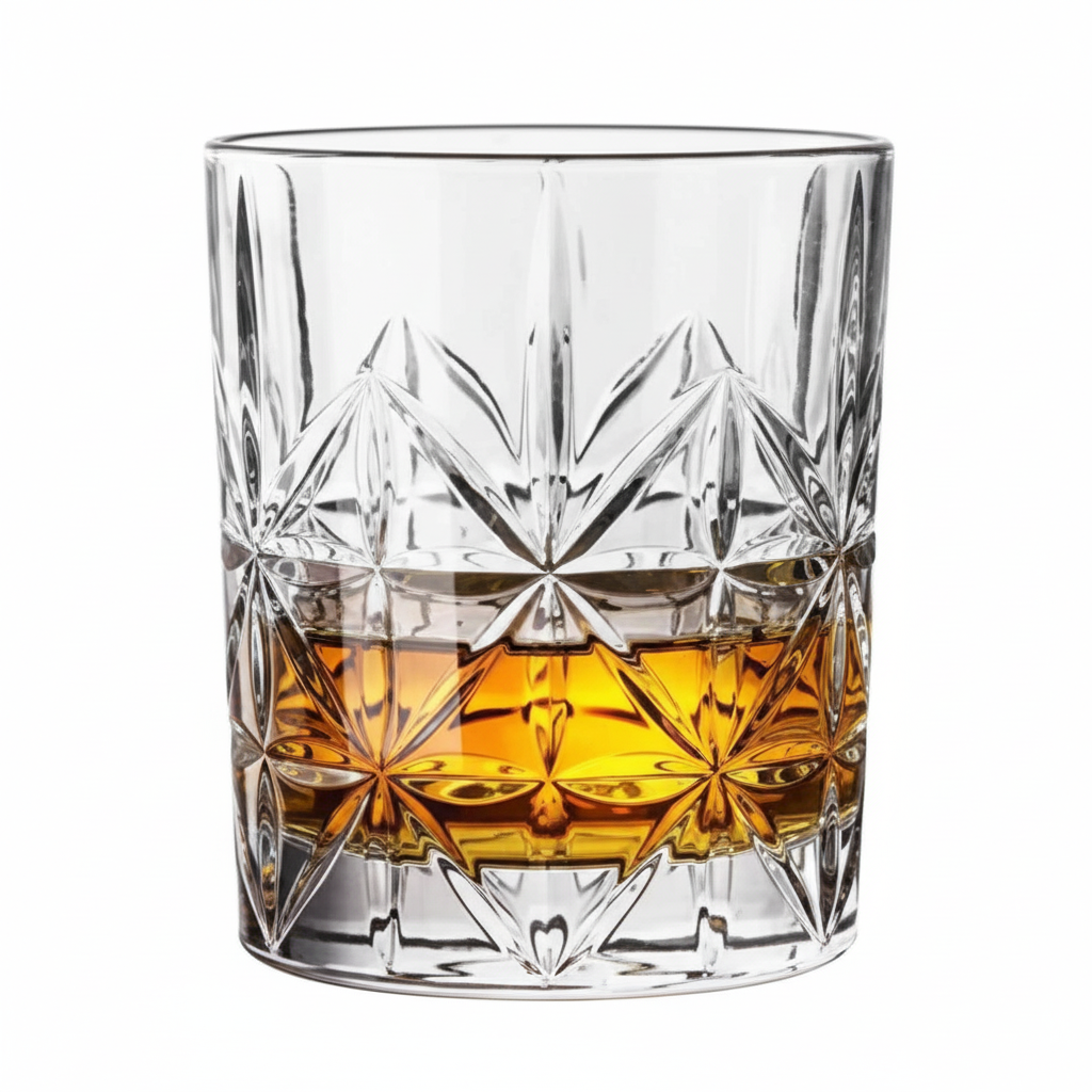 DRINKWARE - ANGLE-ENGRAVED LOWBALL - LARGE