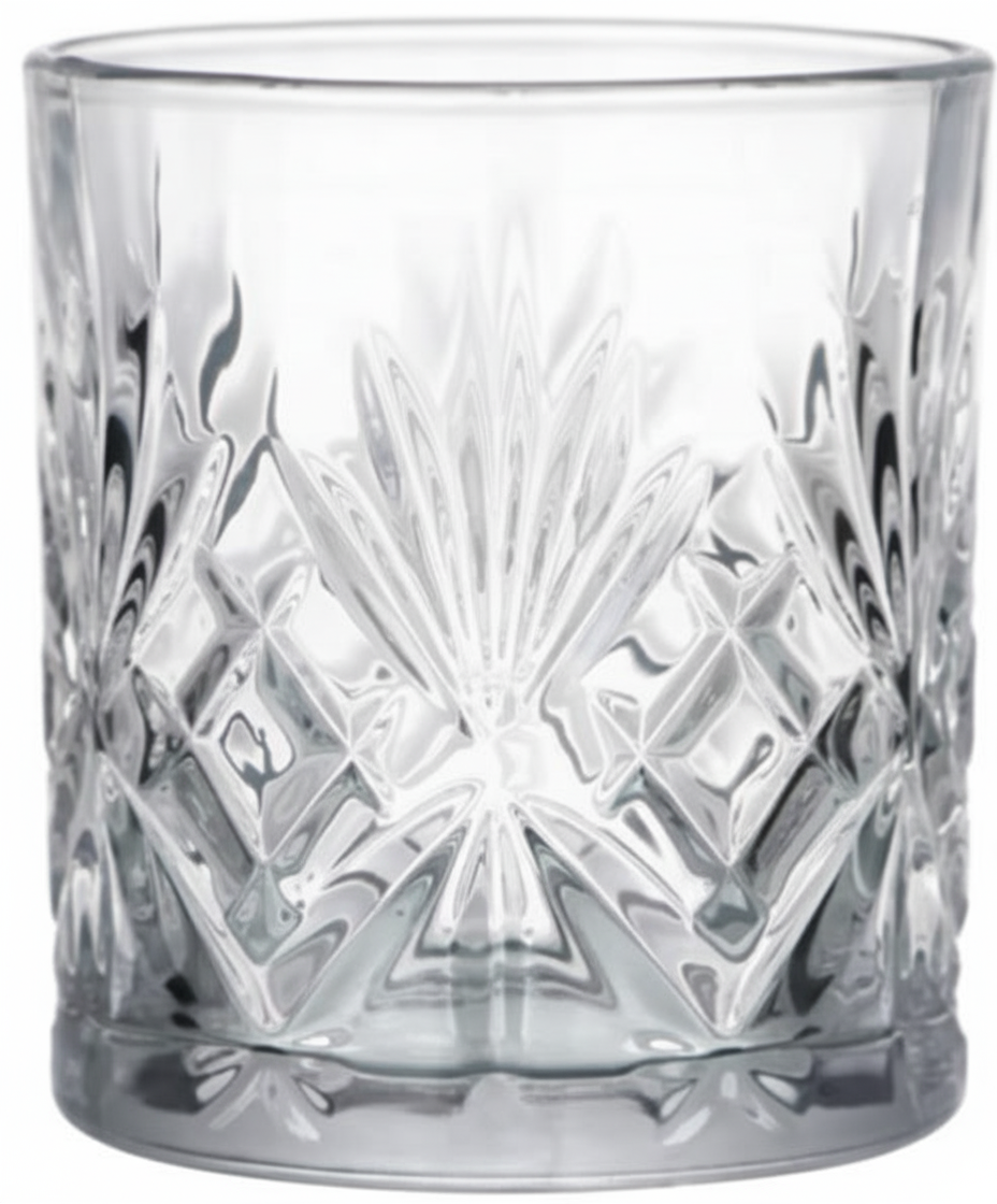 DRINKWARE - CROSS-HATCHED LOWBALL - LARGE