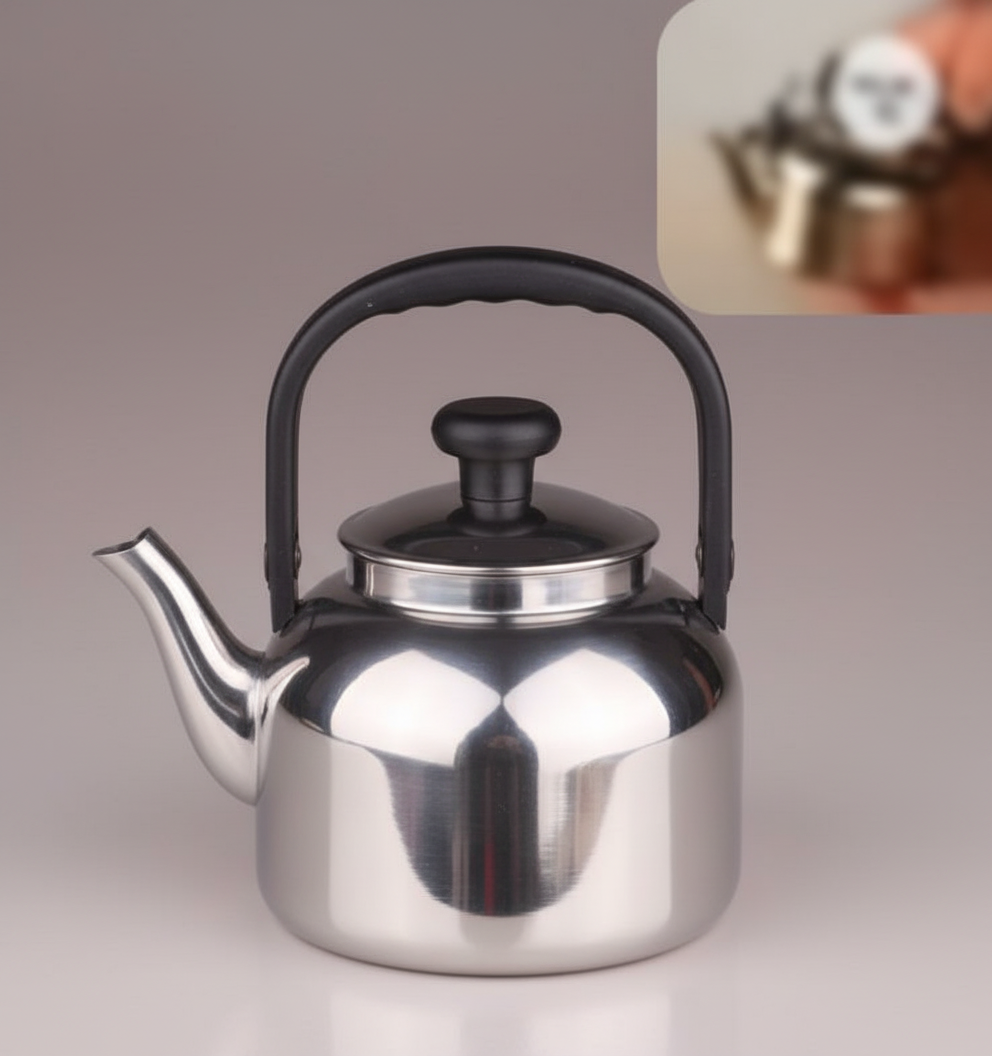 LIGHTER - TEA KETTLE - SILVER