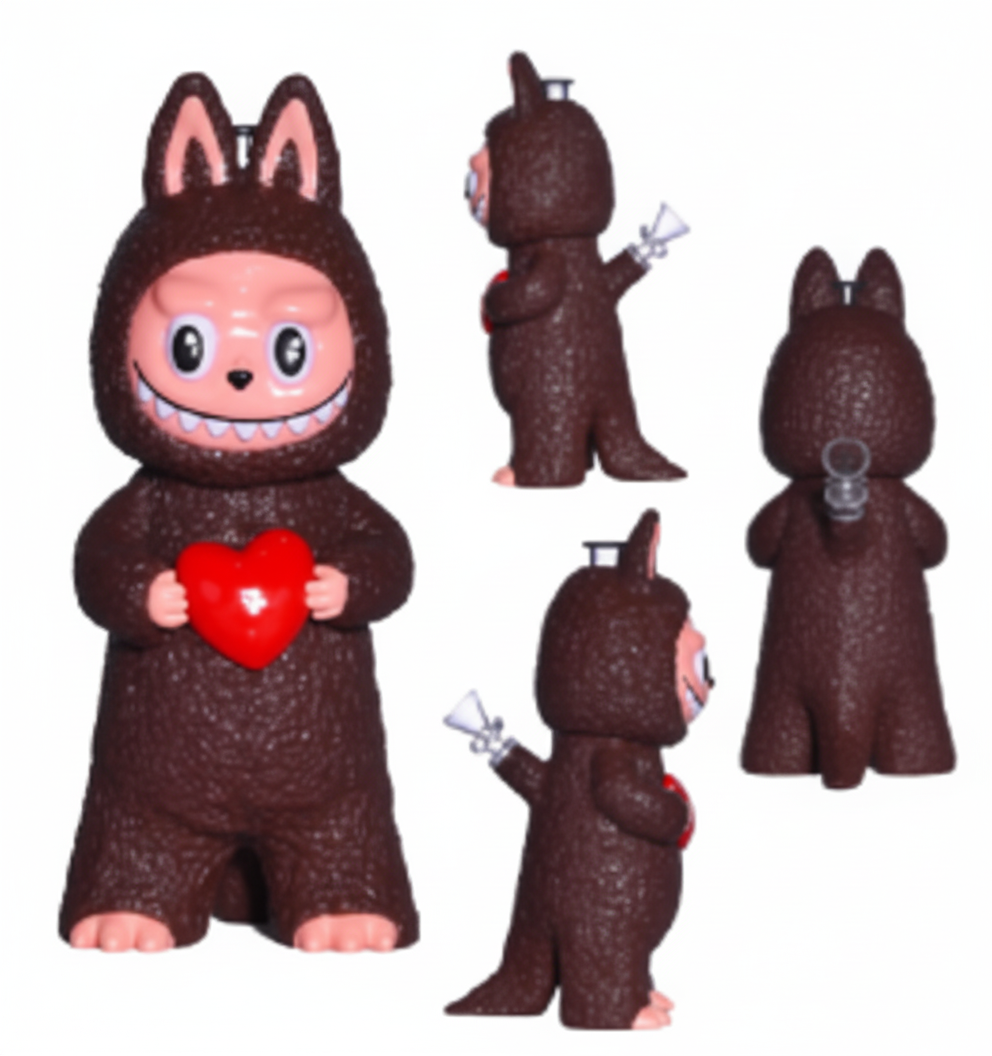 Full Body Bong - BuBu Holding Heart - BROWN