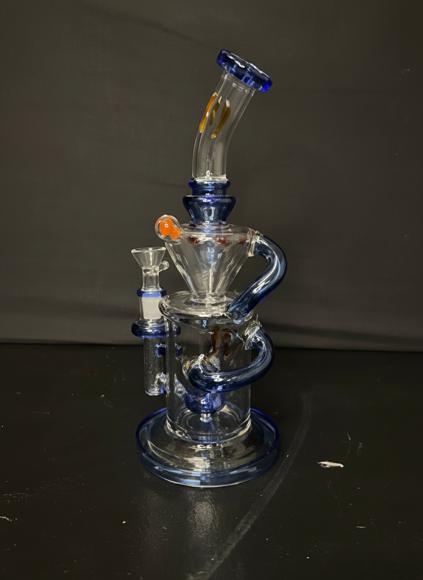 STRAIGHT BONG - 10" RECYCLER WITH CIRC PERC