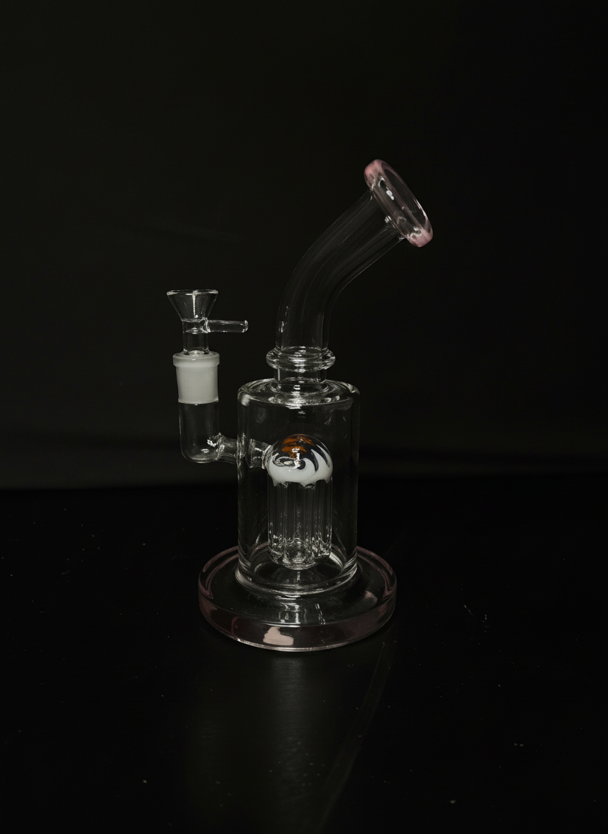 STRAIGHT BONG - 8" JELLYFISH DIFFUSED RIG - PAINTED