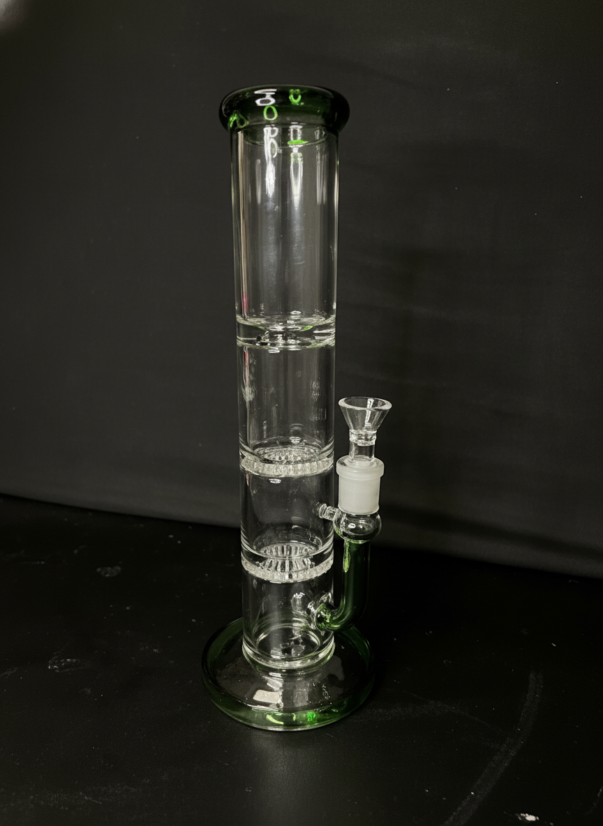 STRAIGHT BONG - 11 1/4" / 12" DUAL HONEYCOMB STRAIGHT SHOT - MULTICOLOUR