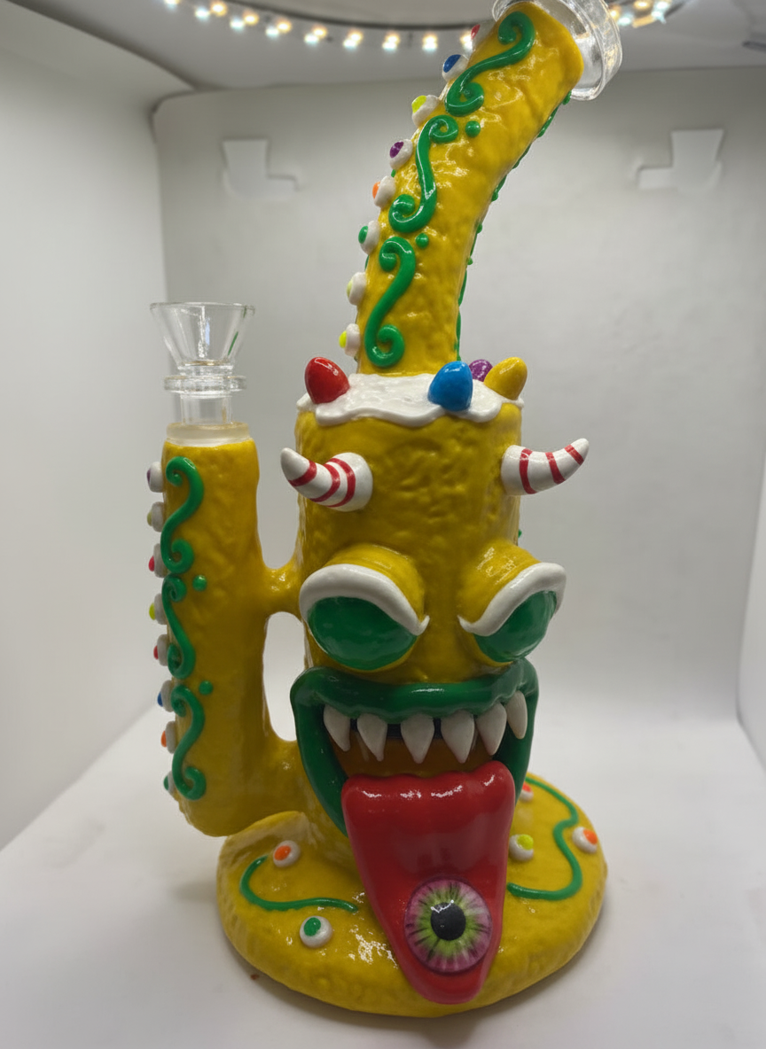 STRAIGHT BONG - VENOM MONSTER - YELLOW