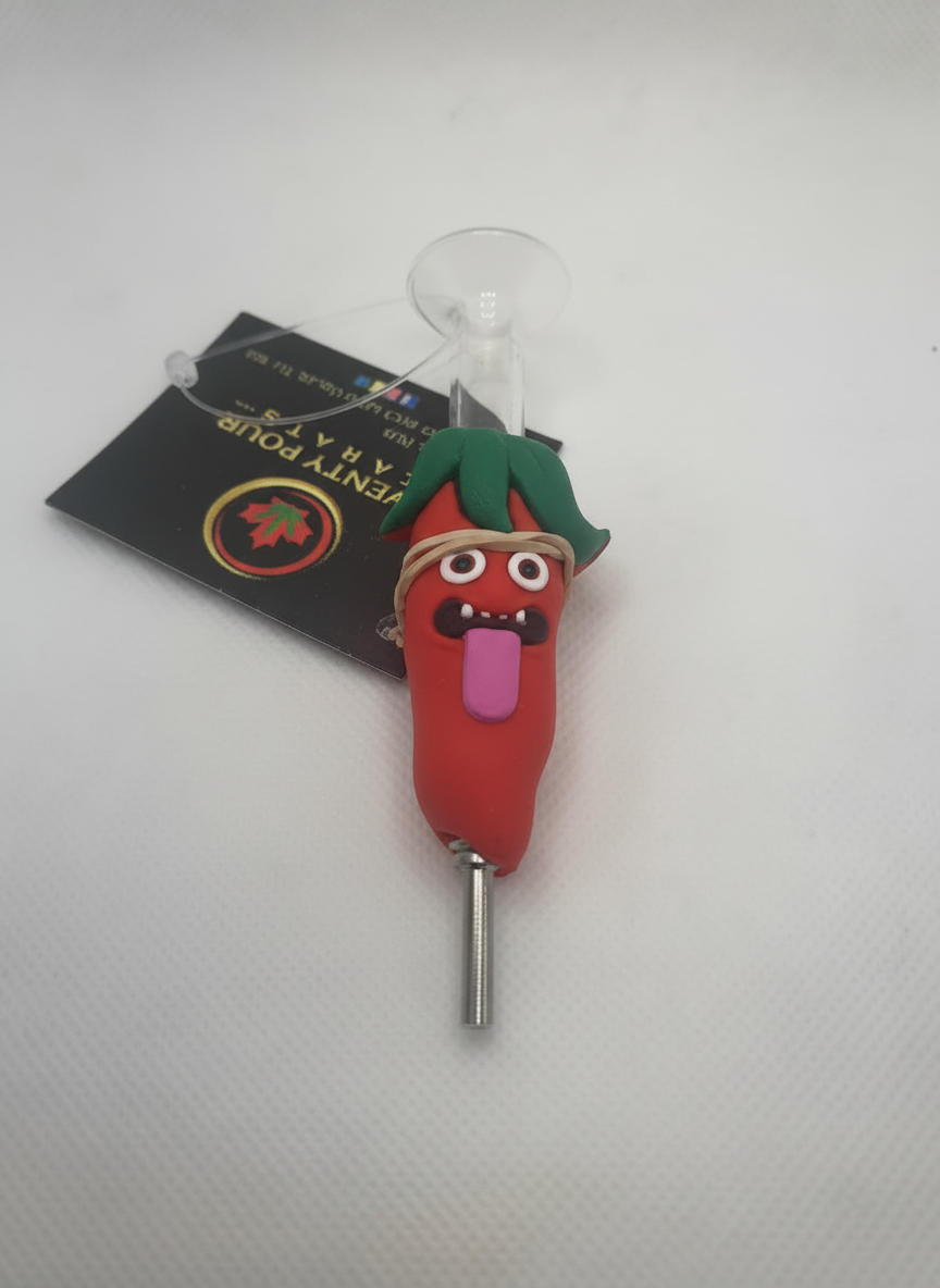 VAPE GEAR - Silicone And Glass/Titanium Honey Straw - MULTICOLOURED