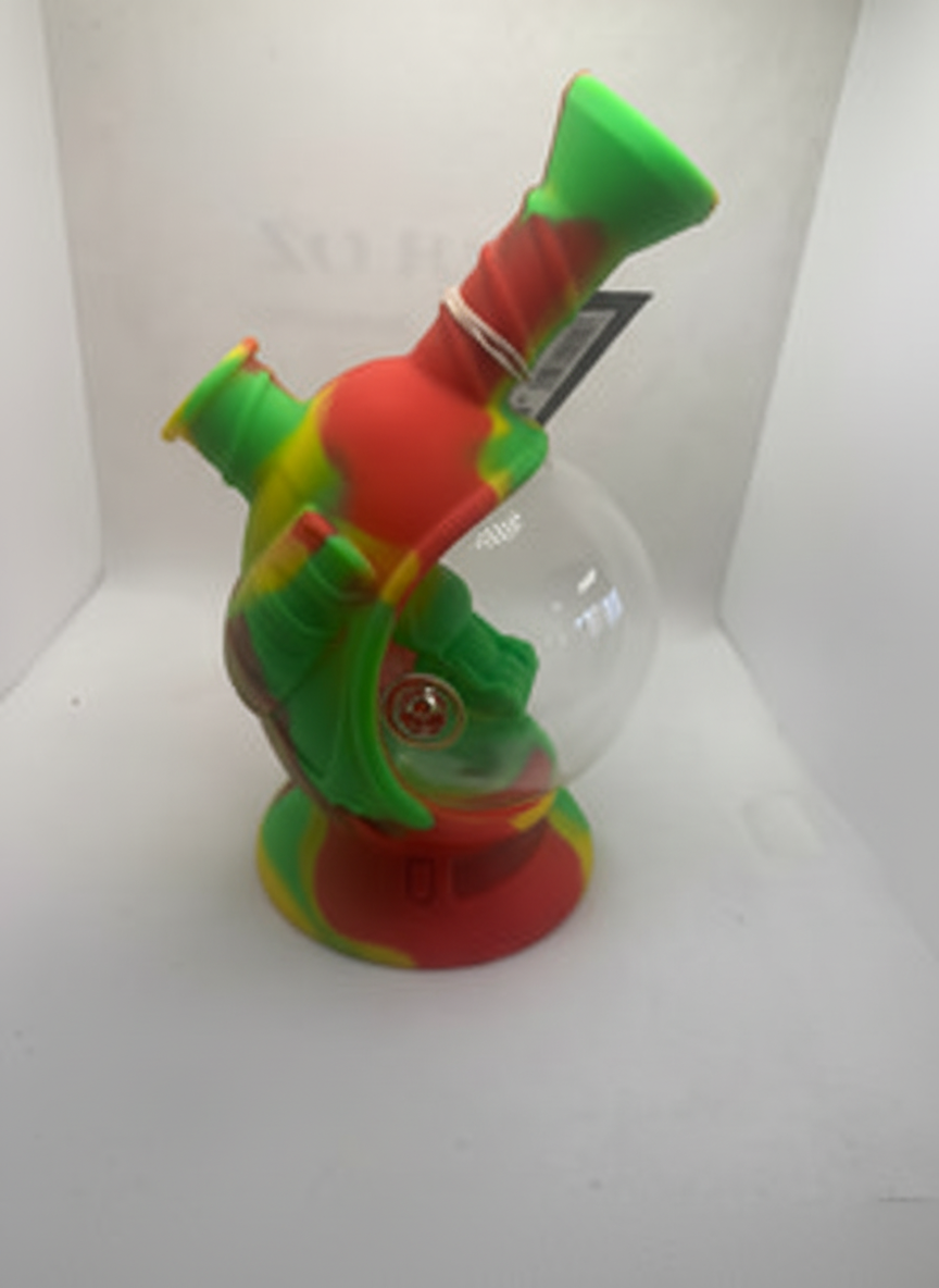 BEAKER BONG - Silicone And Glass Egg-Bong - MULTICOLOURED