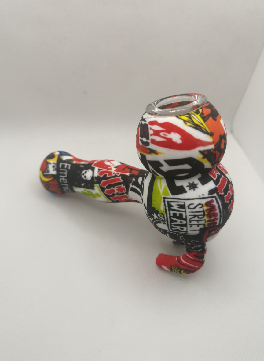 PIPE - SILICONE PIPE, GRAPHIC - MULTICOLOUR