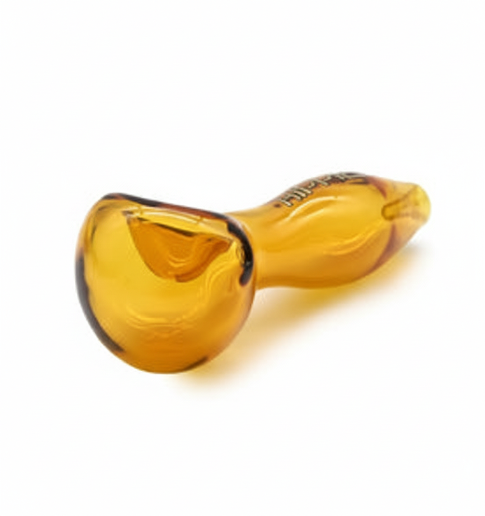PIPE – Amber spoon with 'HIPPIES' logo – AMBER