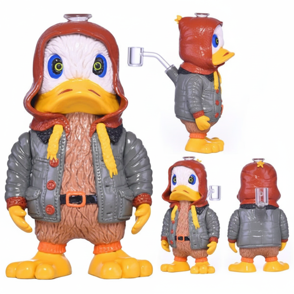 FULL BODY BONG – Duck wearing hooded jacket – YELLOW