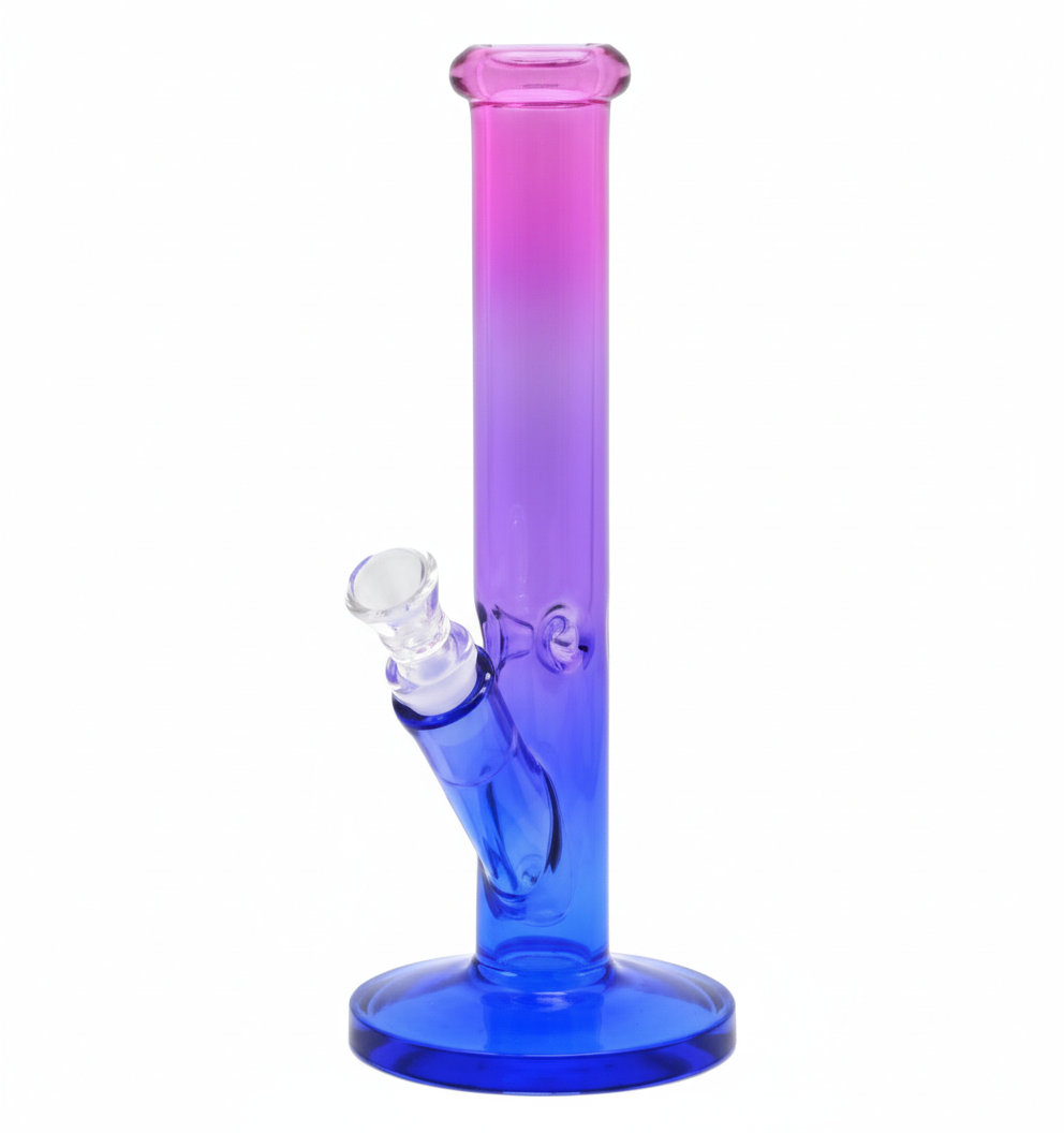 STRAIGHT BONG – Gradient pink‑to‑blue smooth – BLUE