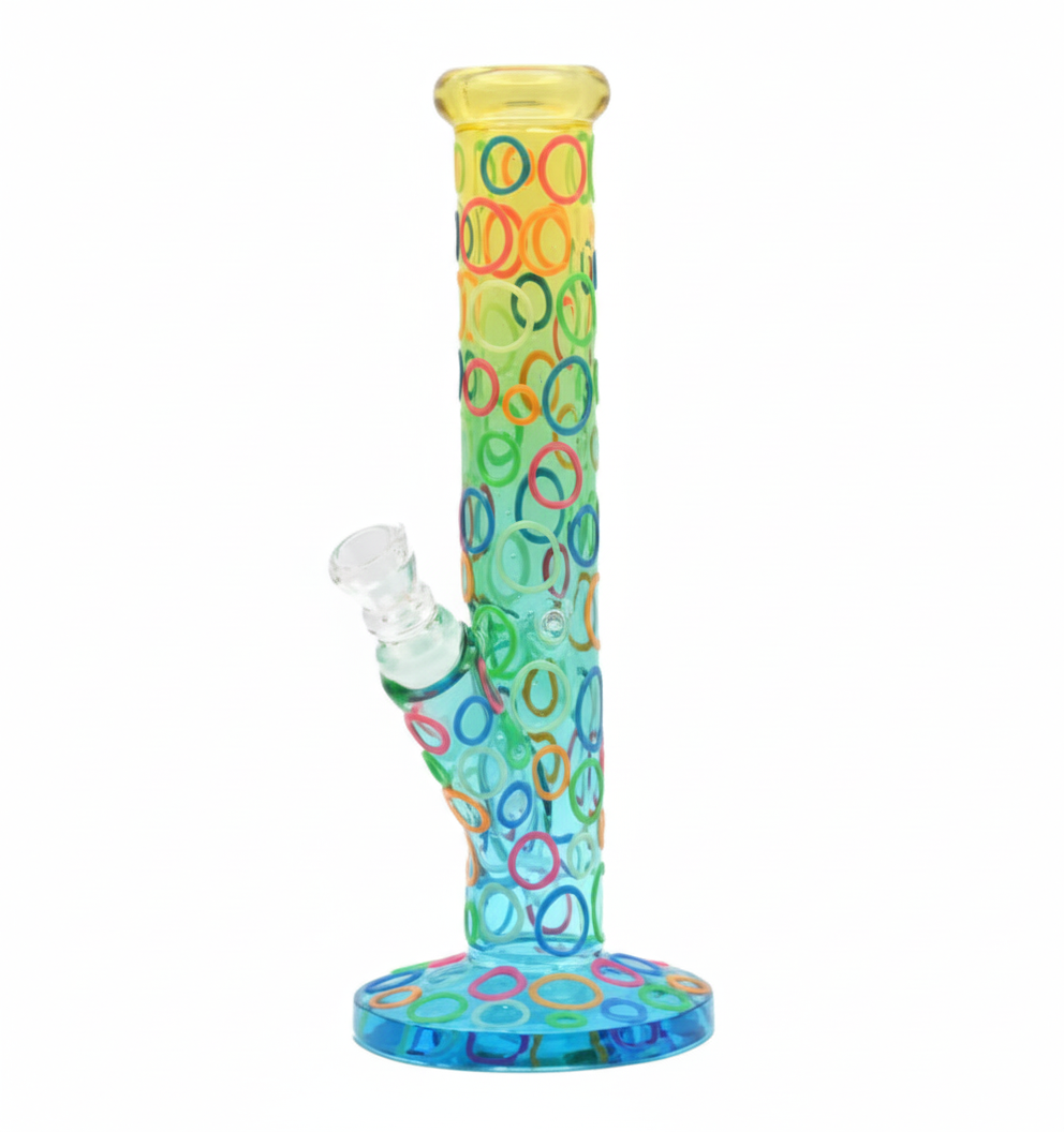 STRAIGHT BONG – Gradient yellow green blue – MULTICOLOR