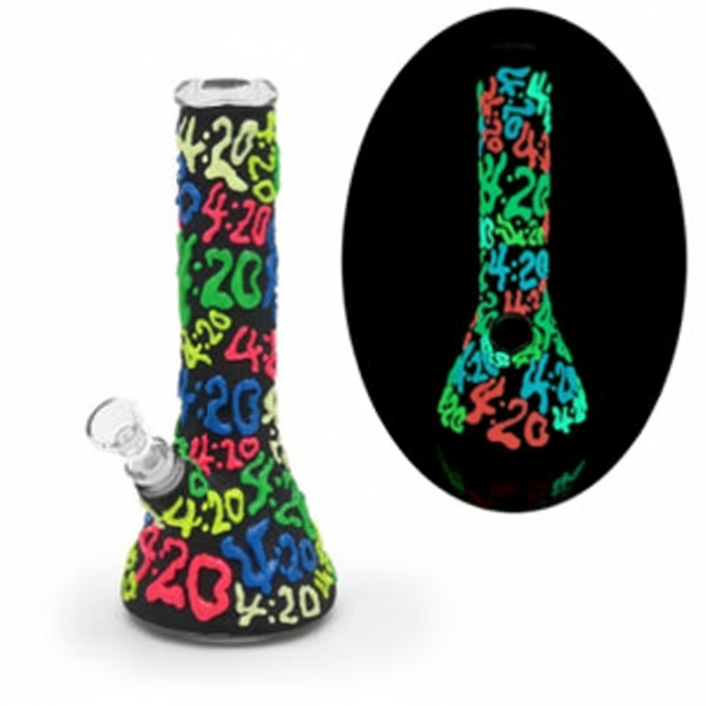 BEAKER BONG GITD – GITD 4:20 numbers – MULTICOLOR