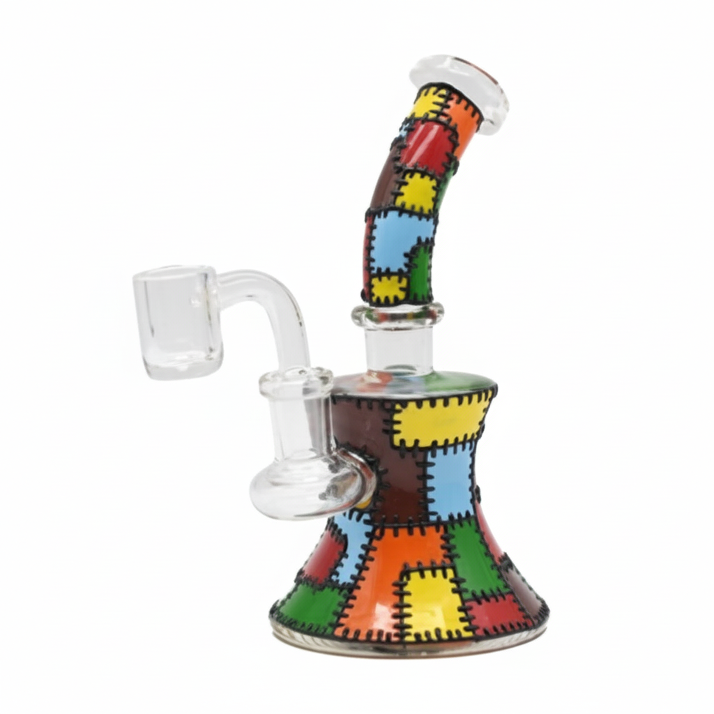 BUBBLER BONG – Patchwork of colorful squares – MULTICOLOR