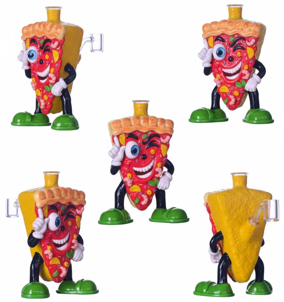 BUBBLER BONG – Pizza slice with one eye – YELLOW