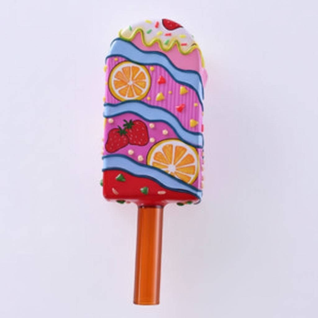 PIPE – Popsicle with citrus slices and strawberries – PINK