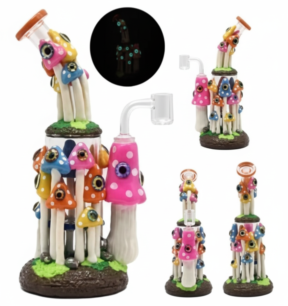 STRAIGHT BONG – Multi‑eyed mushroom cluster – MULTICOLOR
