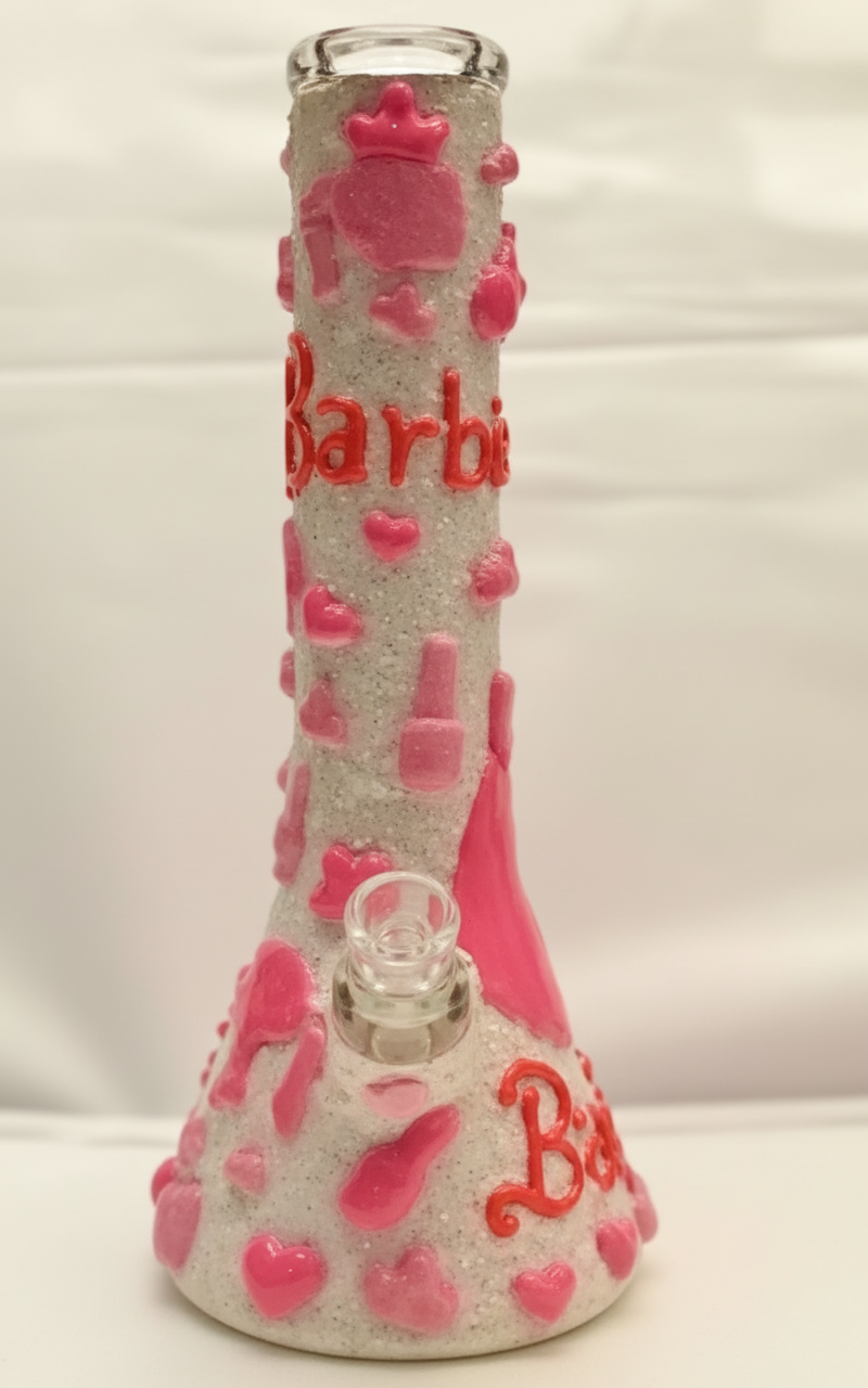 BEAKER BONG - BARBIE-THEMED WITH PINK ACCESSORIES - PINK