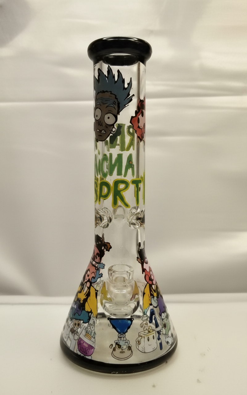 BEAKER BONG - RICK AND MORTY CAST CARTOON DESIGN - MULTICOLOR
