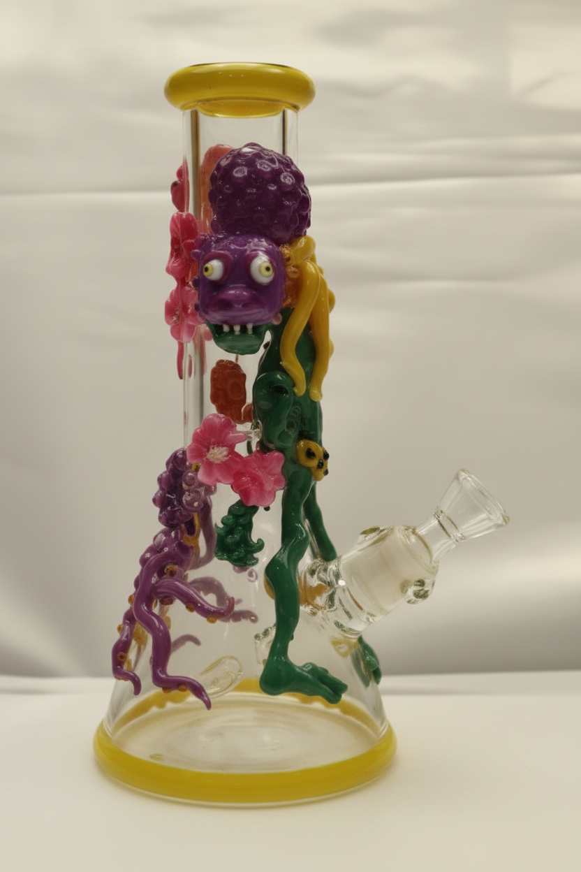 BEAKER BONG - COLOURFUL SKELETON CHARACTERS - MULTICOLOR