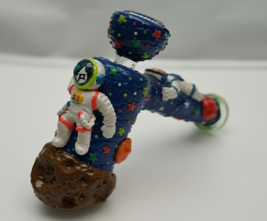 BUBBLER PIPE - ASTRONAUT ON SPACE - BLUE