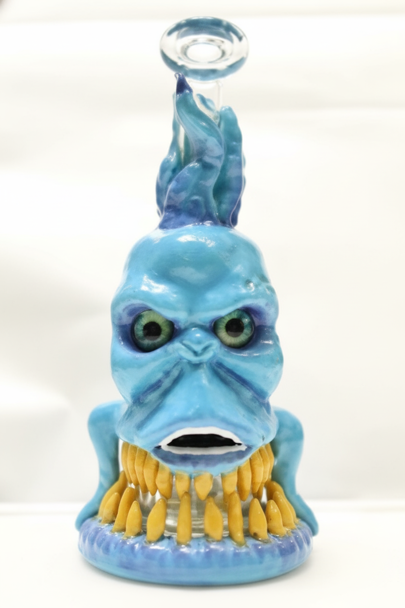 STRAIGHT BONG - TENTACLE MONSTER - BLUE