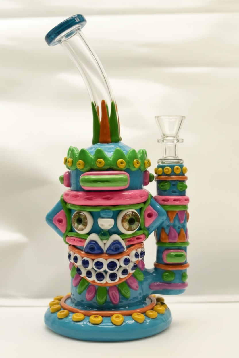 STRAIGHT BONG - TOTEM MONSTER - BLUE