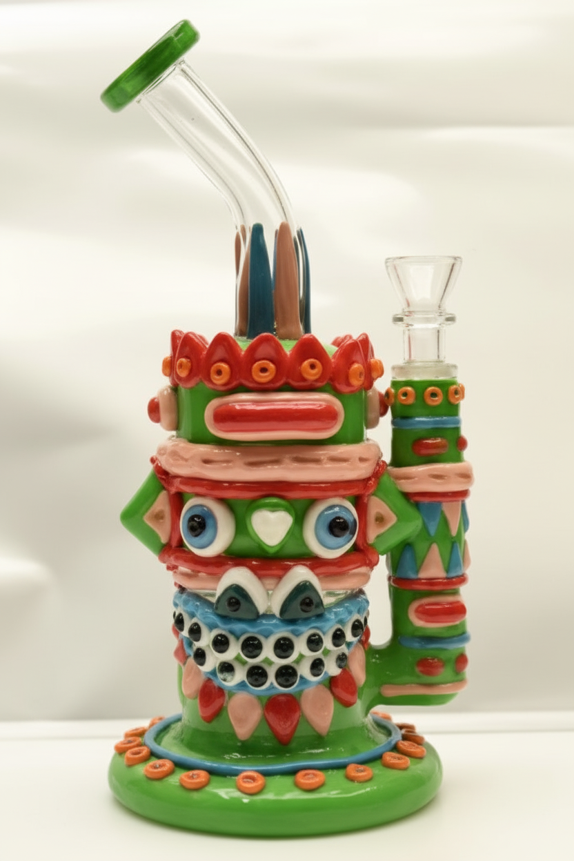 STRAIGHT BONG - TOTEM MONSTER - GREEN