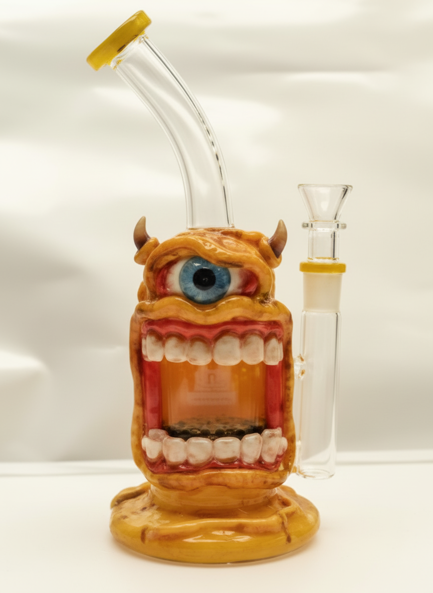 STRAIGHT BONG - DEVIL MONSTER - YELLOW