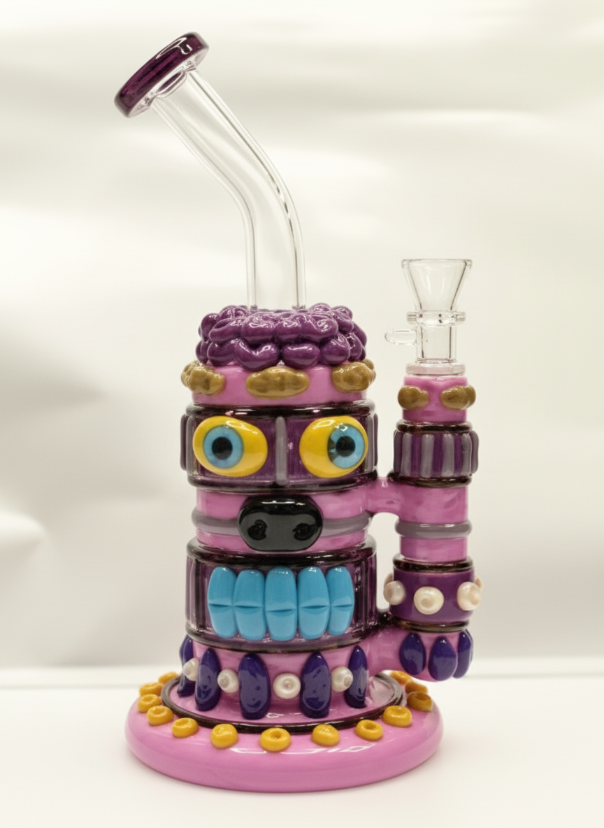 STRAIGHT BONG - TIKI MONSTER - PURPLE