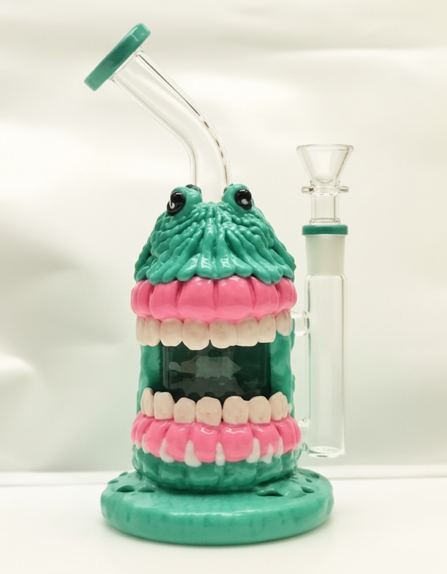 STRAIGHT BONG - BIG MOUTH MONSTER - LIGHT BLUE