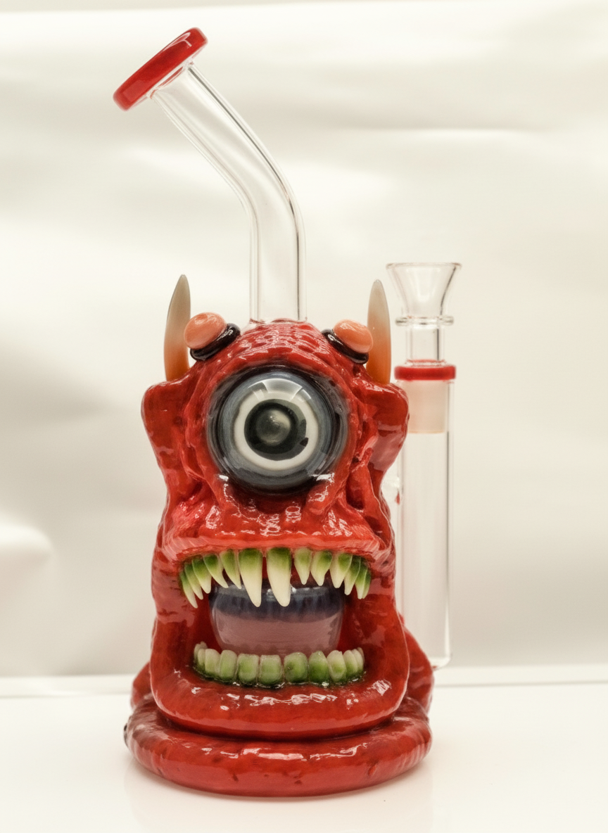 STRAIGHT BONG - DEVIL MONSTER - RED