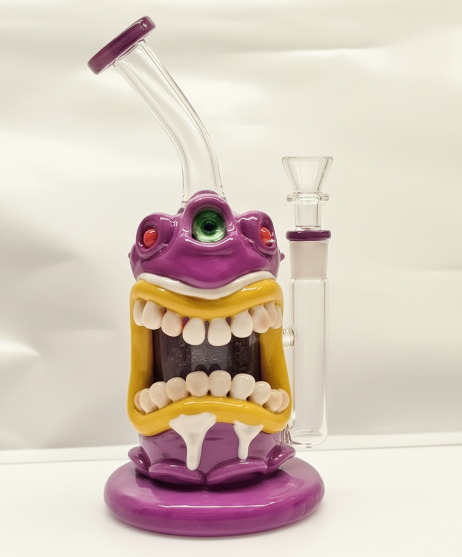 STRAIGHT BONG - ONE EYED MOUTH MONSTER - PURPLE