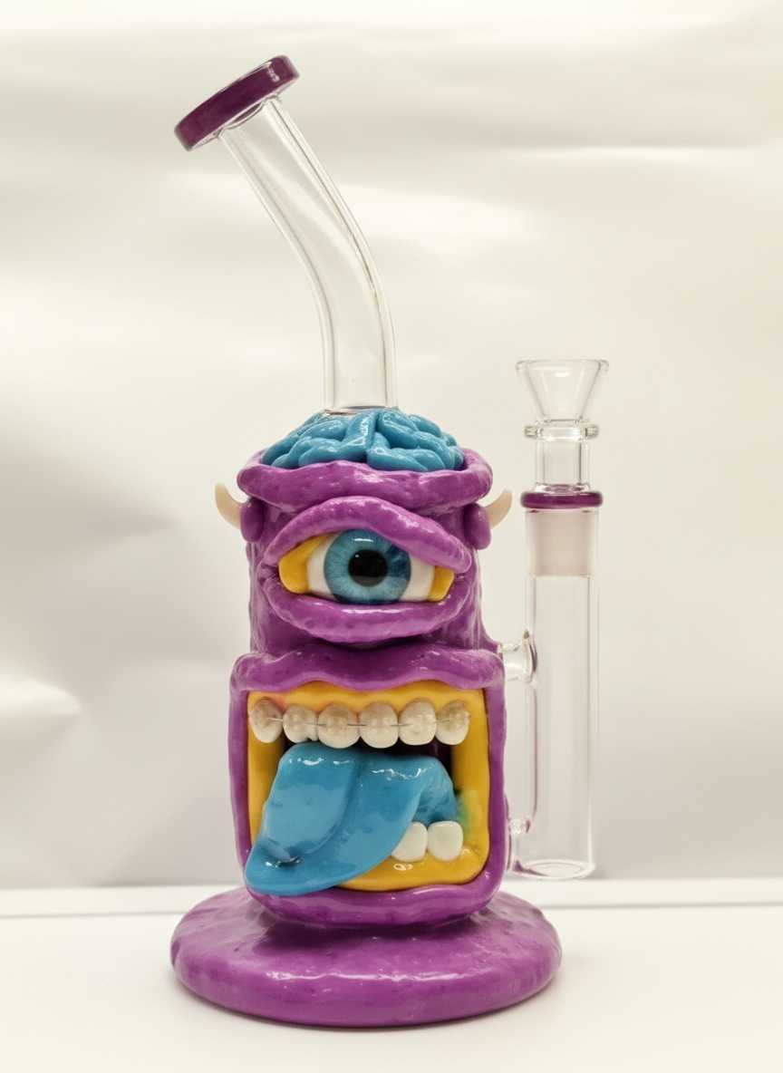 STRAIGHT BONG - ONE EYED MONSTER - PURPLE