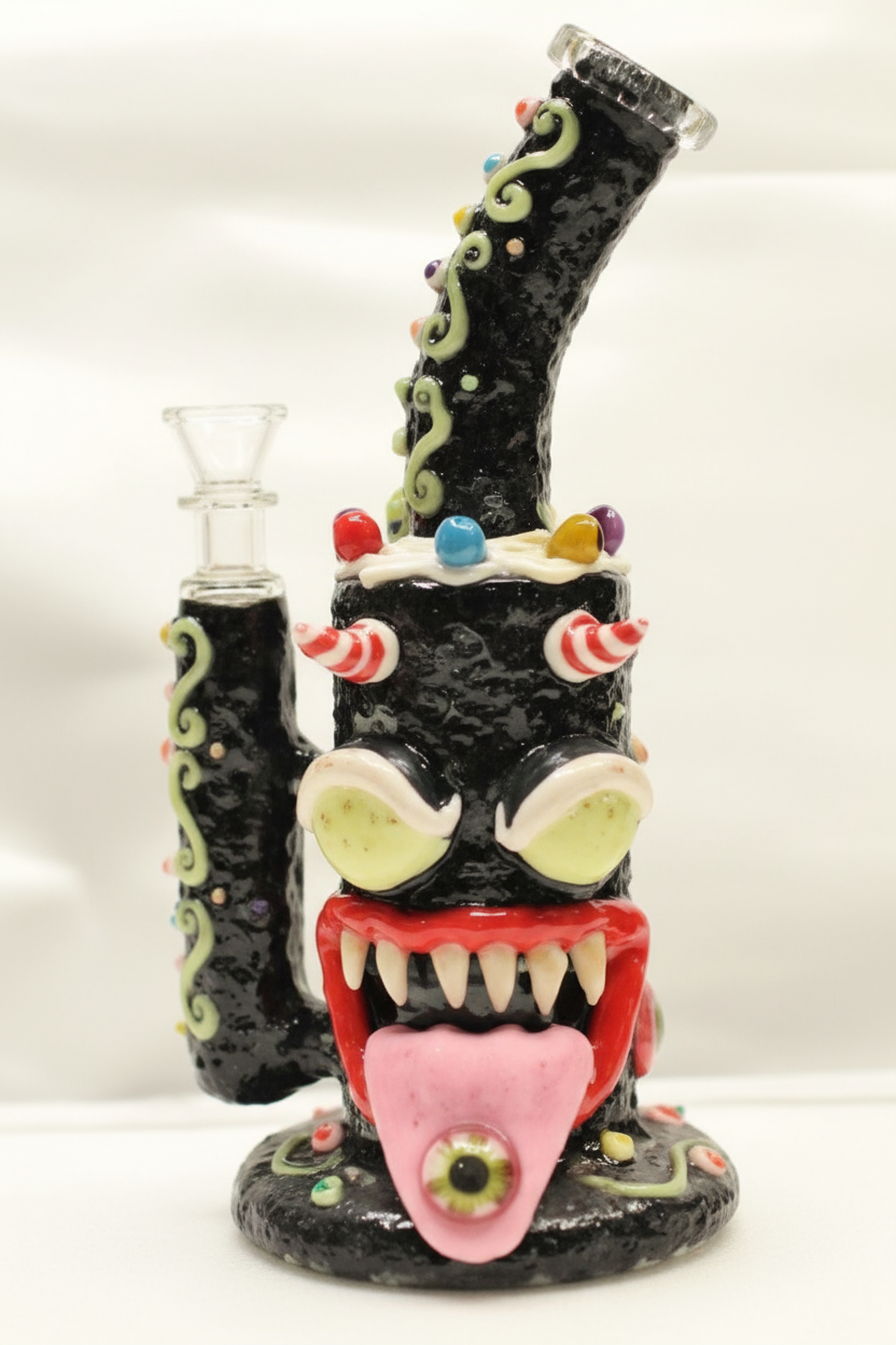 STRAIGHT BONG - VENOM MONSTER - BLACK