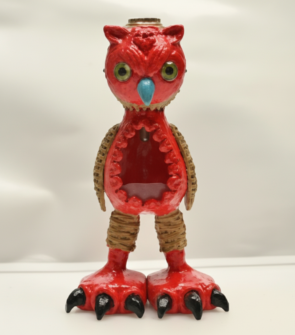 FULL BODY BONG - OWL MAN - RED