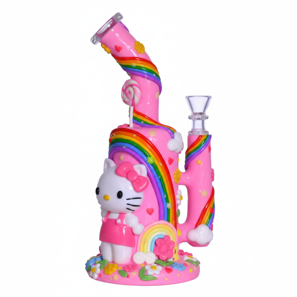 Straight Bong - Hello Kitty Rainbow - Pink
