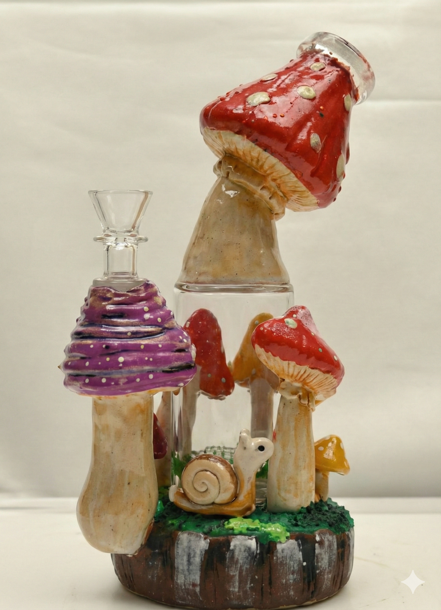 STRAIGHT BONG - SNAIL MUSHROOM GARDEN - COLOURFUL #2
