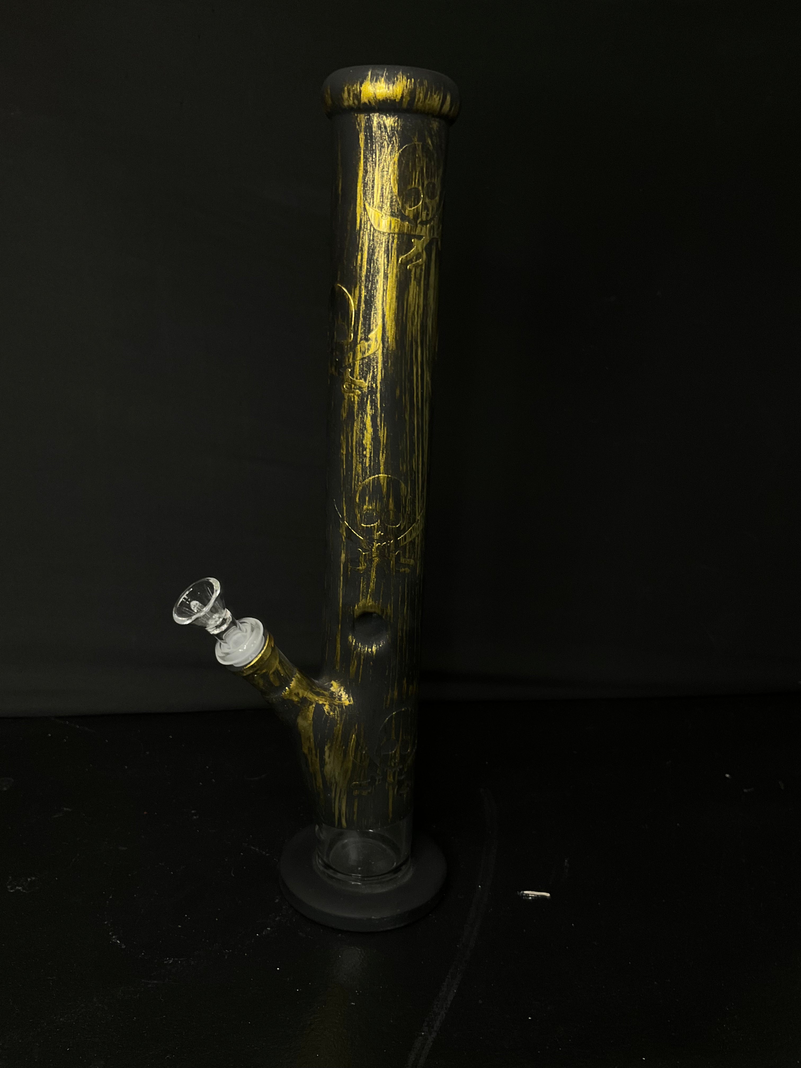 STRAIGHT BONG - 15.5" SKULL 'N BONES STRAIGHT SHOT