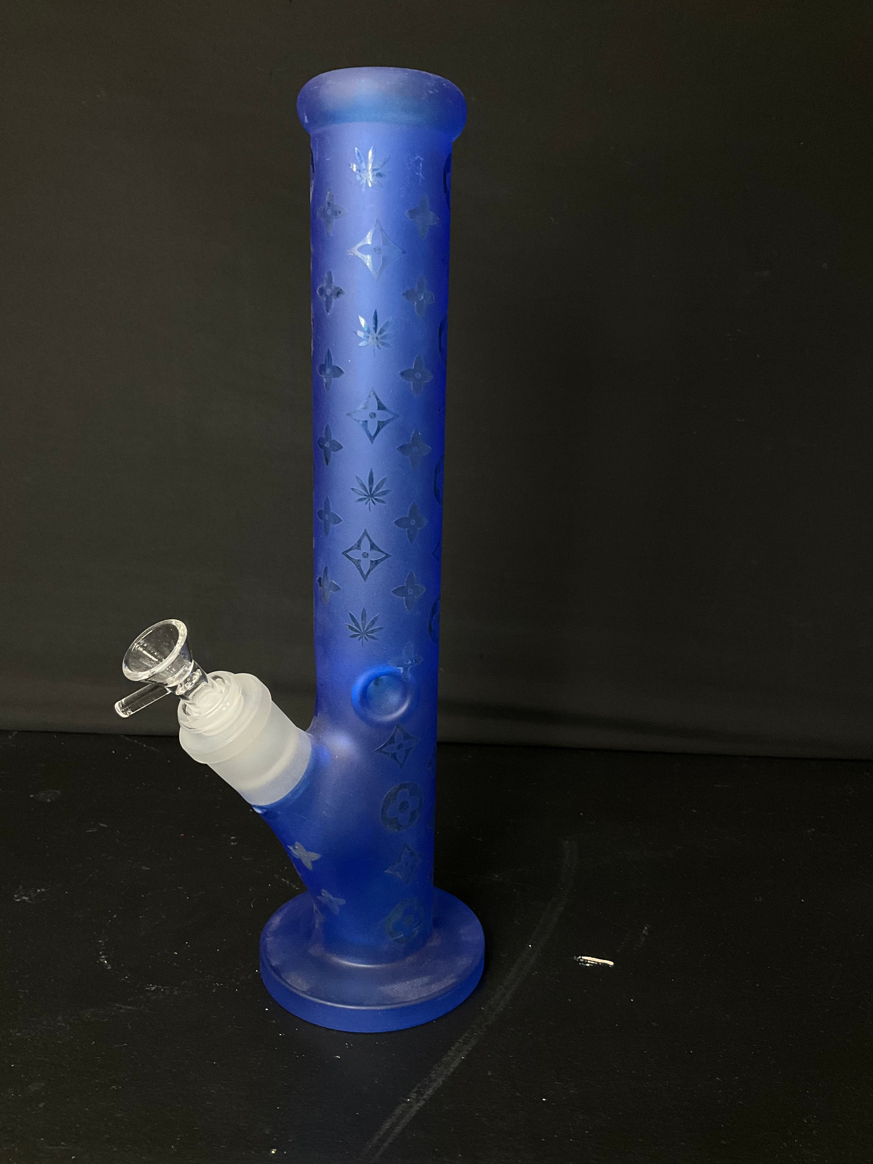 STRAIGHT BONG - 13.5" OPAQUE LUXURY STRAIGHT SHOT - BLUE