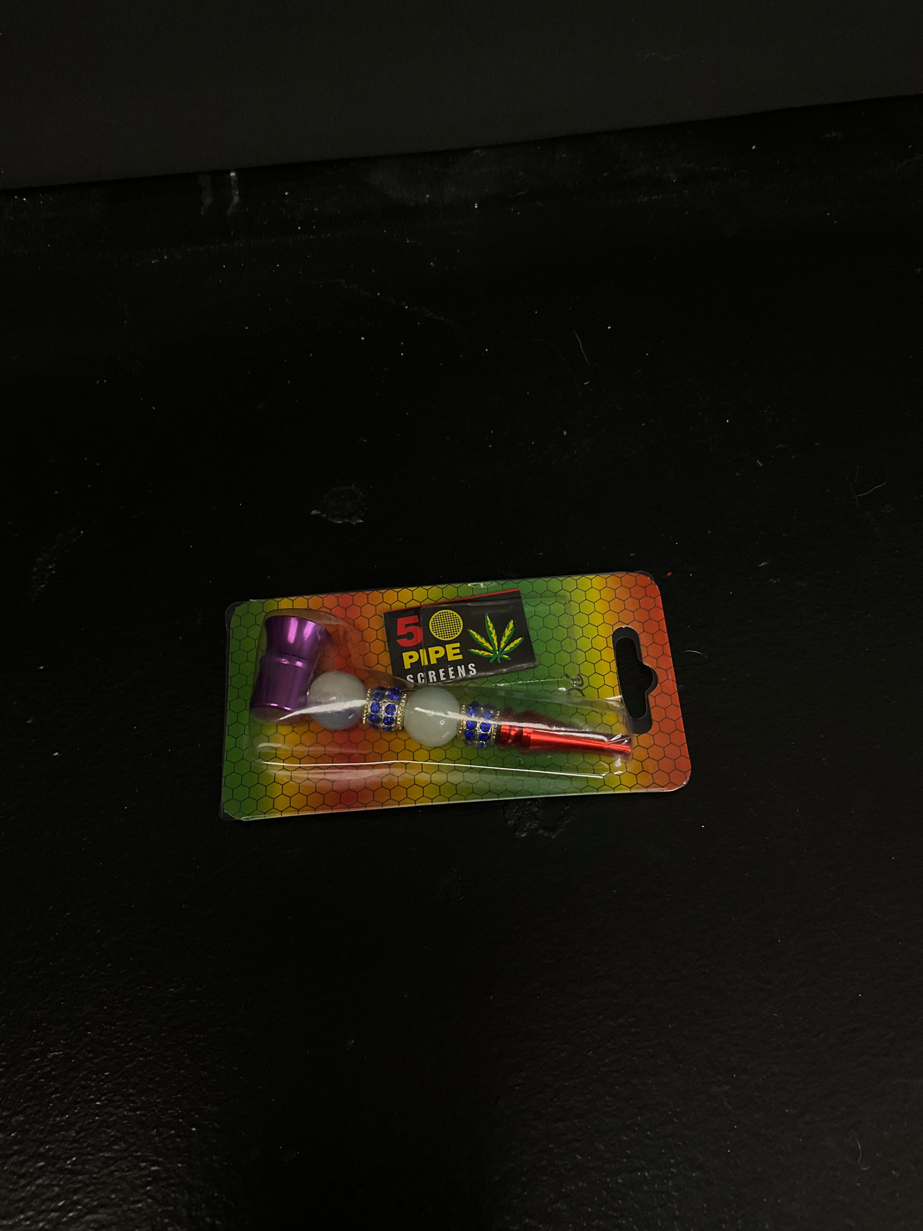 PIPE - DECORATIVE METAL HAND PIPE - MULTICOLOUR