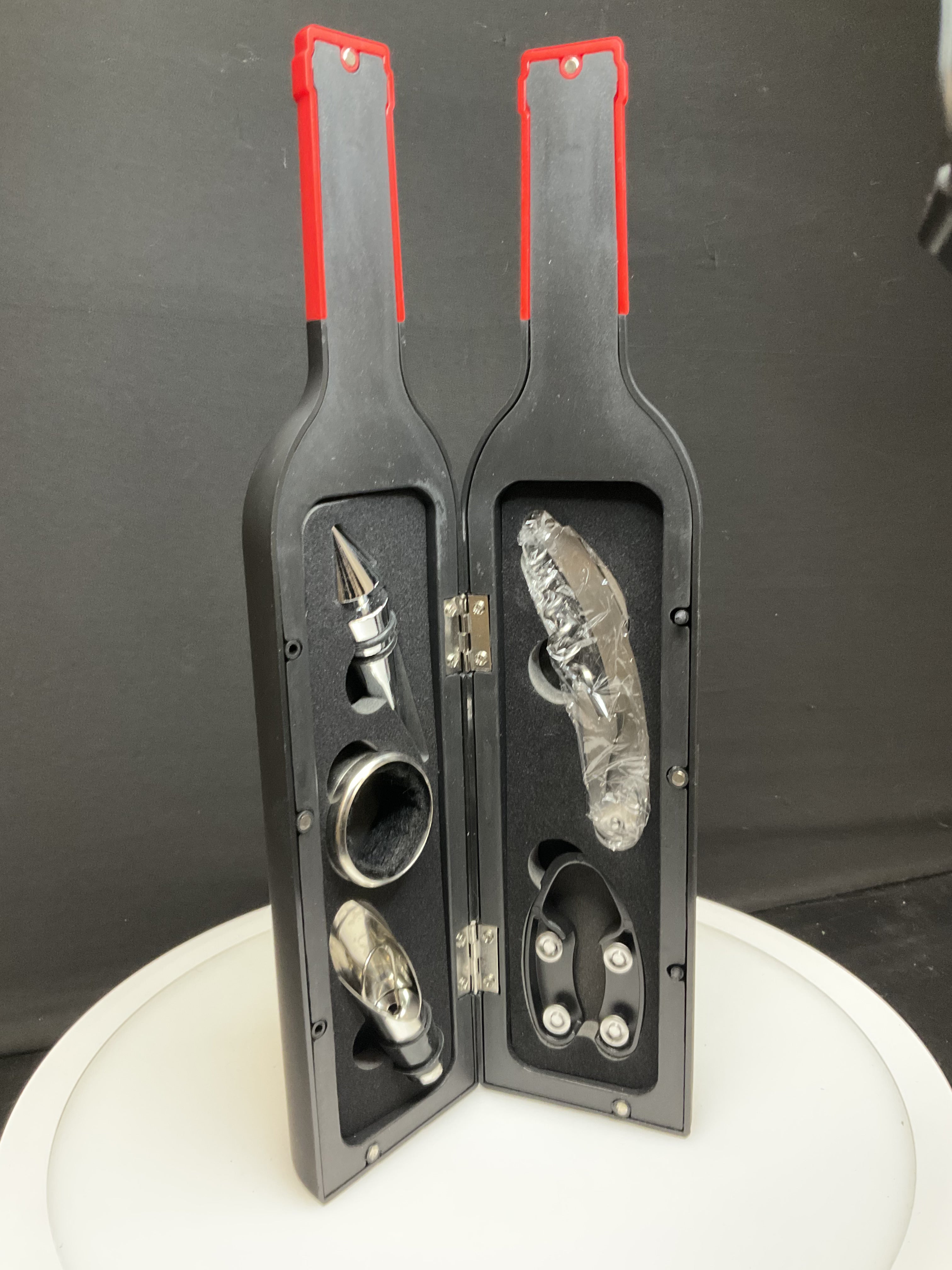 DRINKWARE - WINE BOTTLE OPENER SET - BLACK