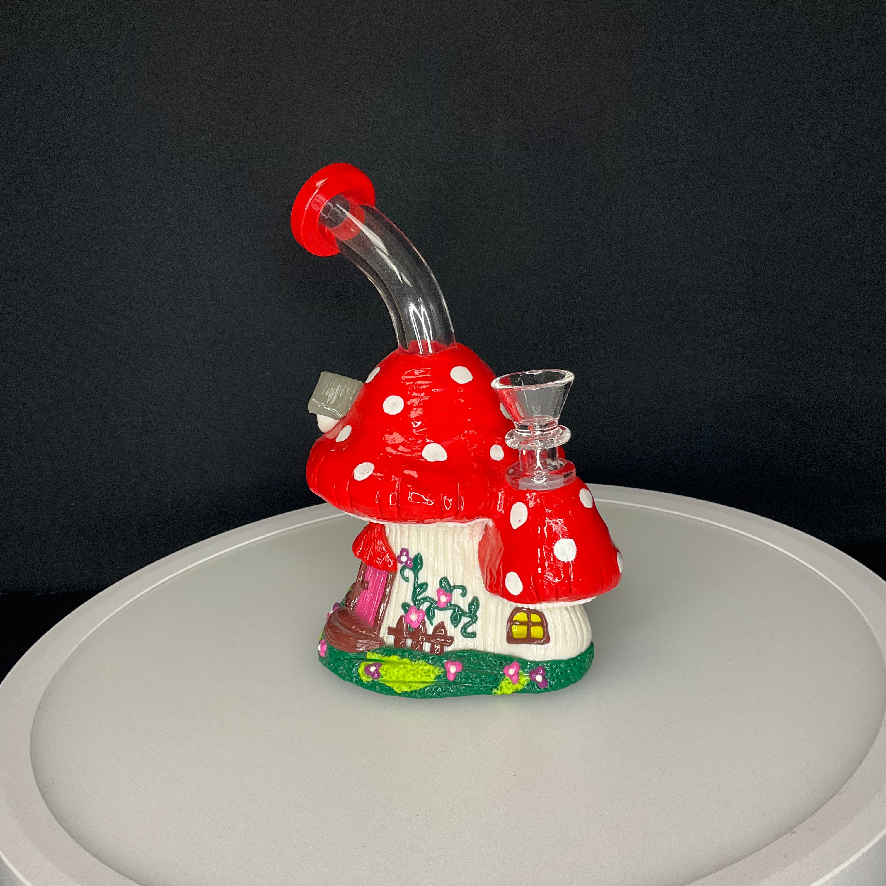 STRAIGHT BONG - MUSHROOM HOUSE - RED #2