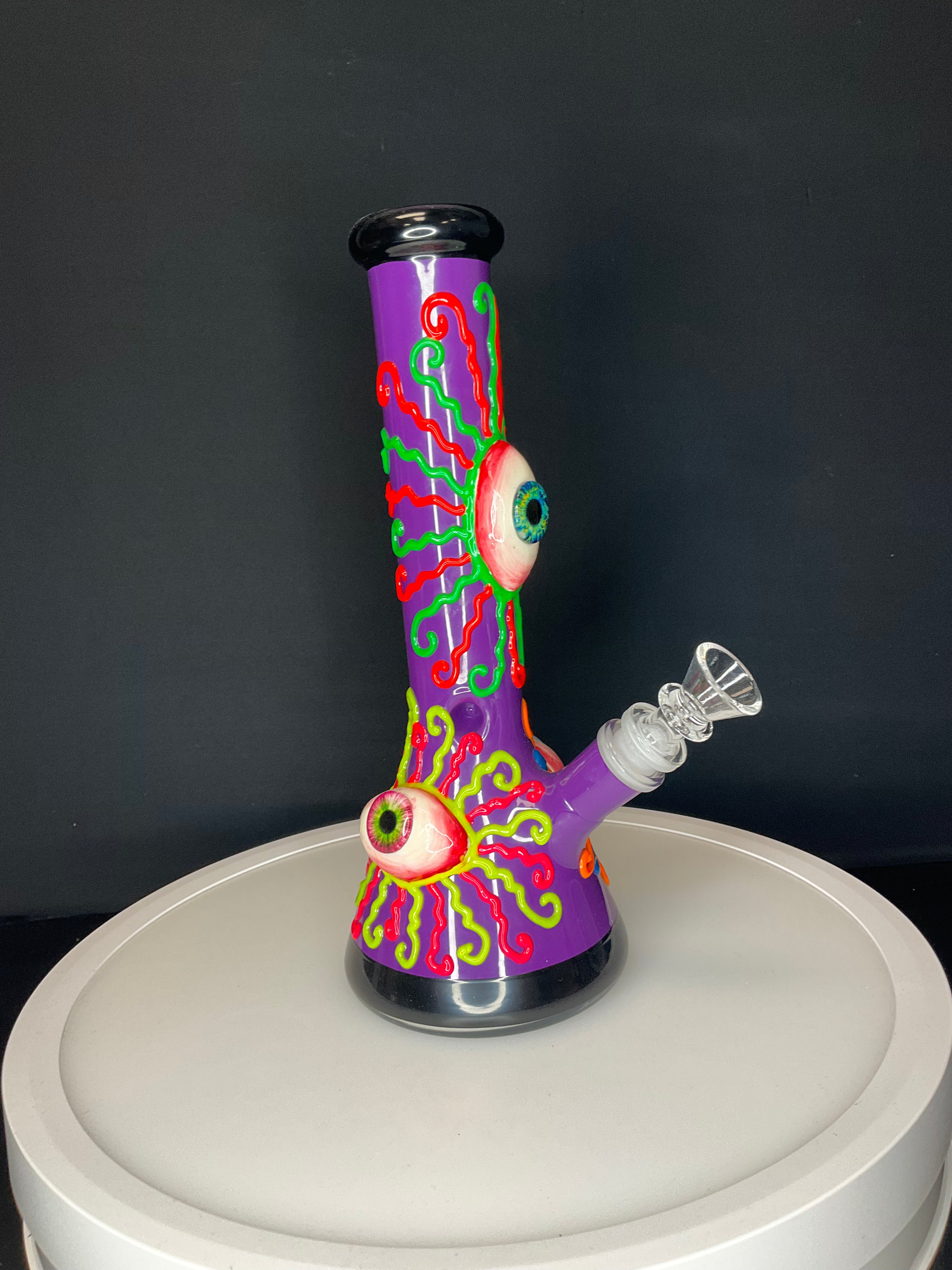 BEAKER BONG - MULTIPLE EYES COLOURFUL - PURPLE