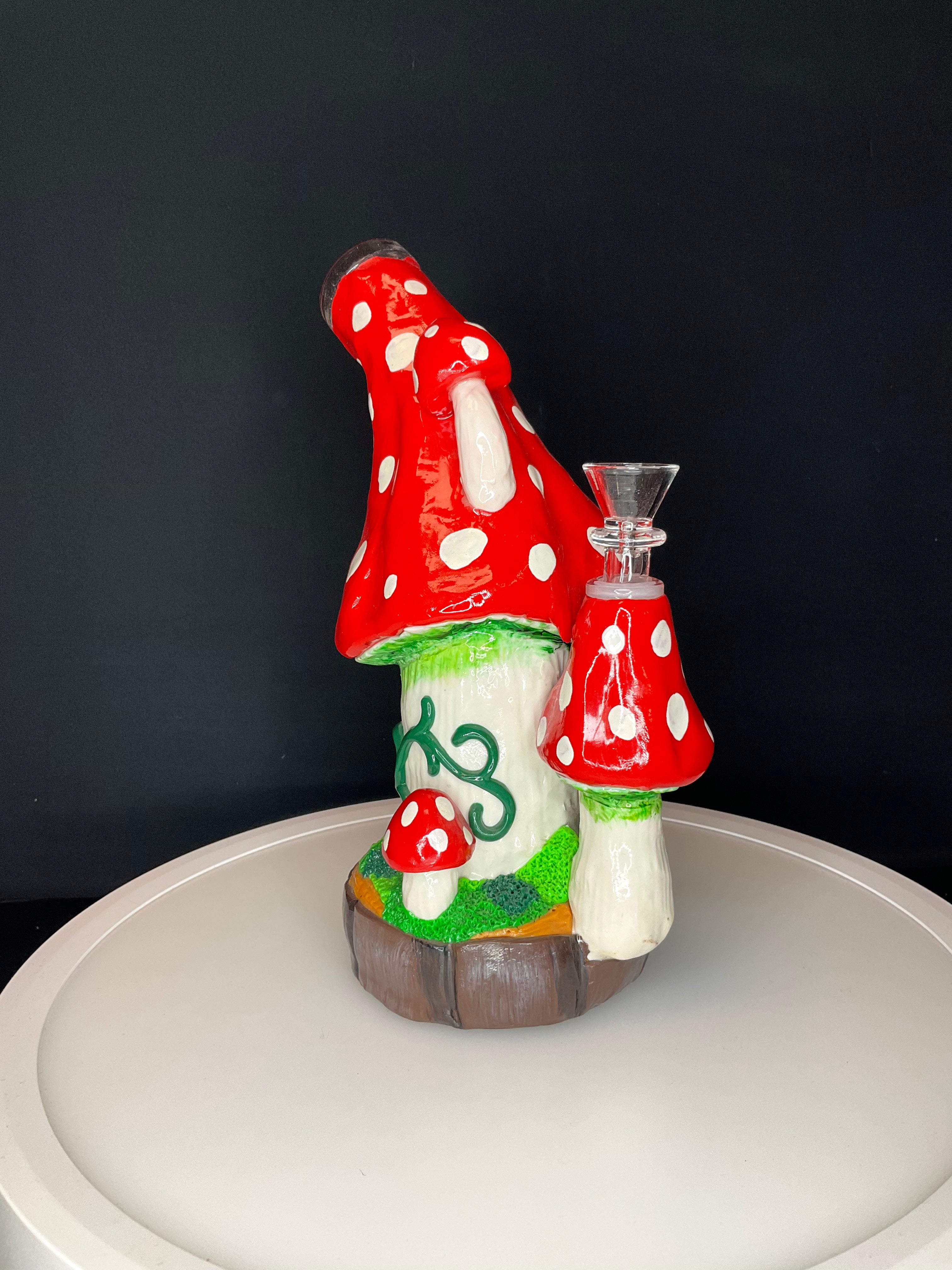 STRAIGHT BONG - MUSHROOM HOUSE - RED #3