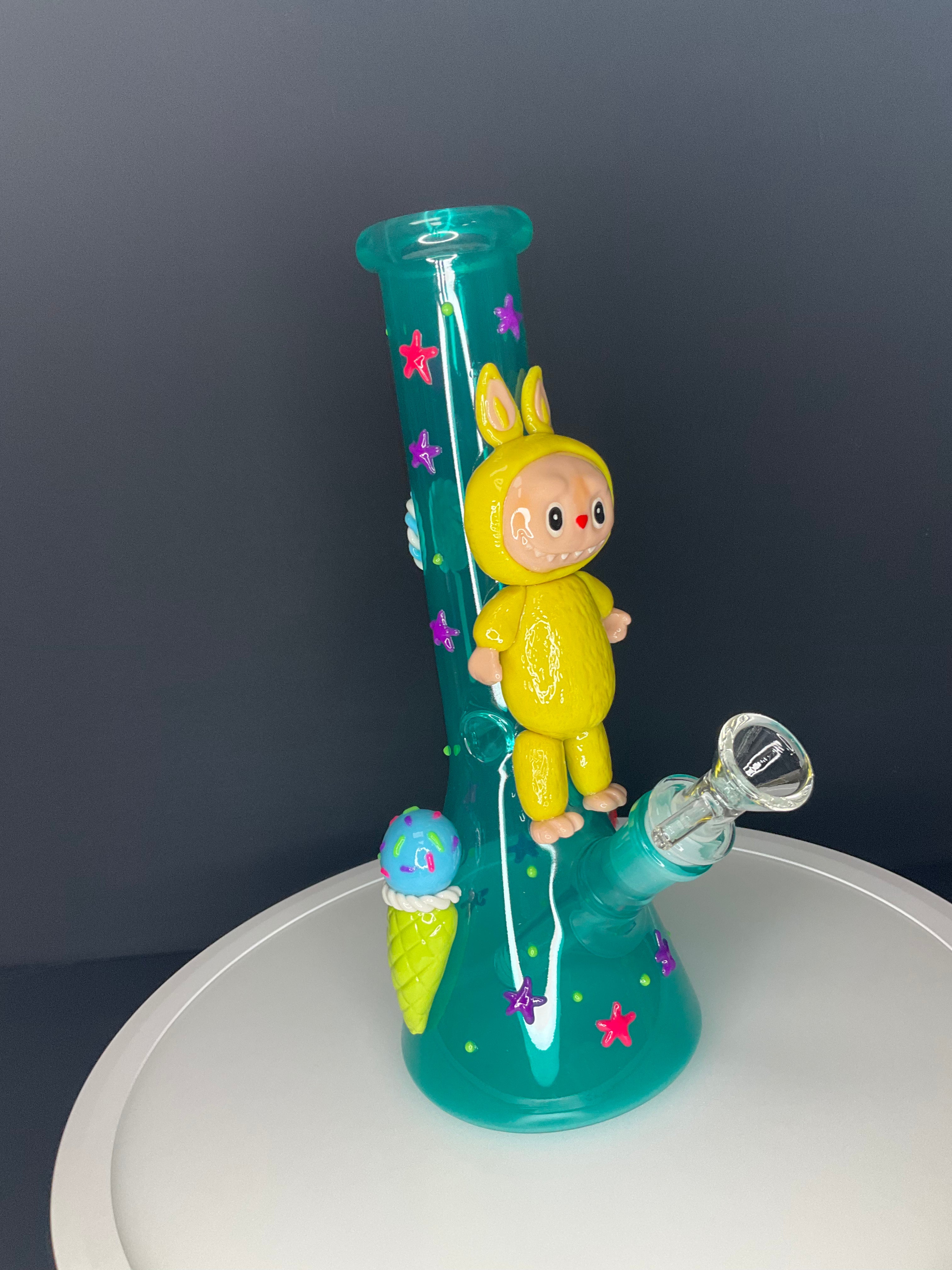 BEAKER BONG - BUBU STARS AND CANDY - TEAL TINT