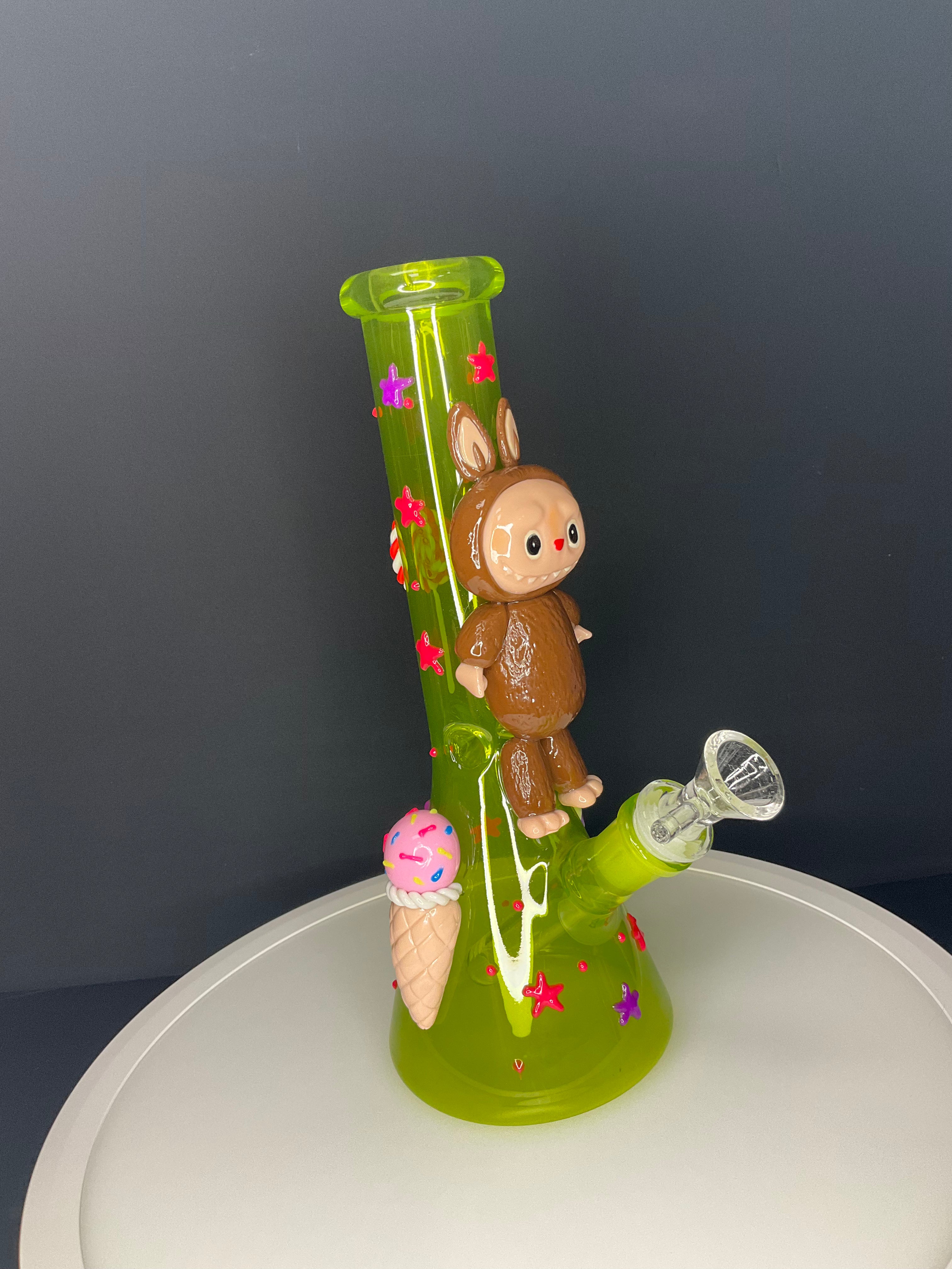 BEAKER BONG - BUBU STARS AND CANDY - YELLOW TINT