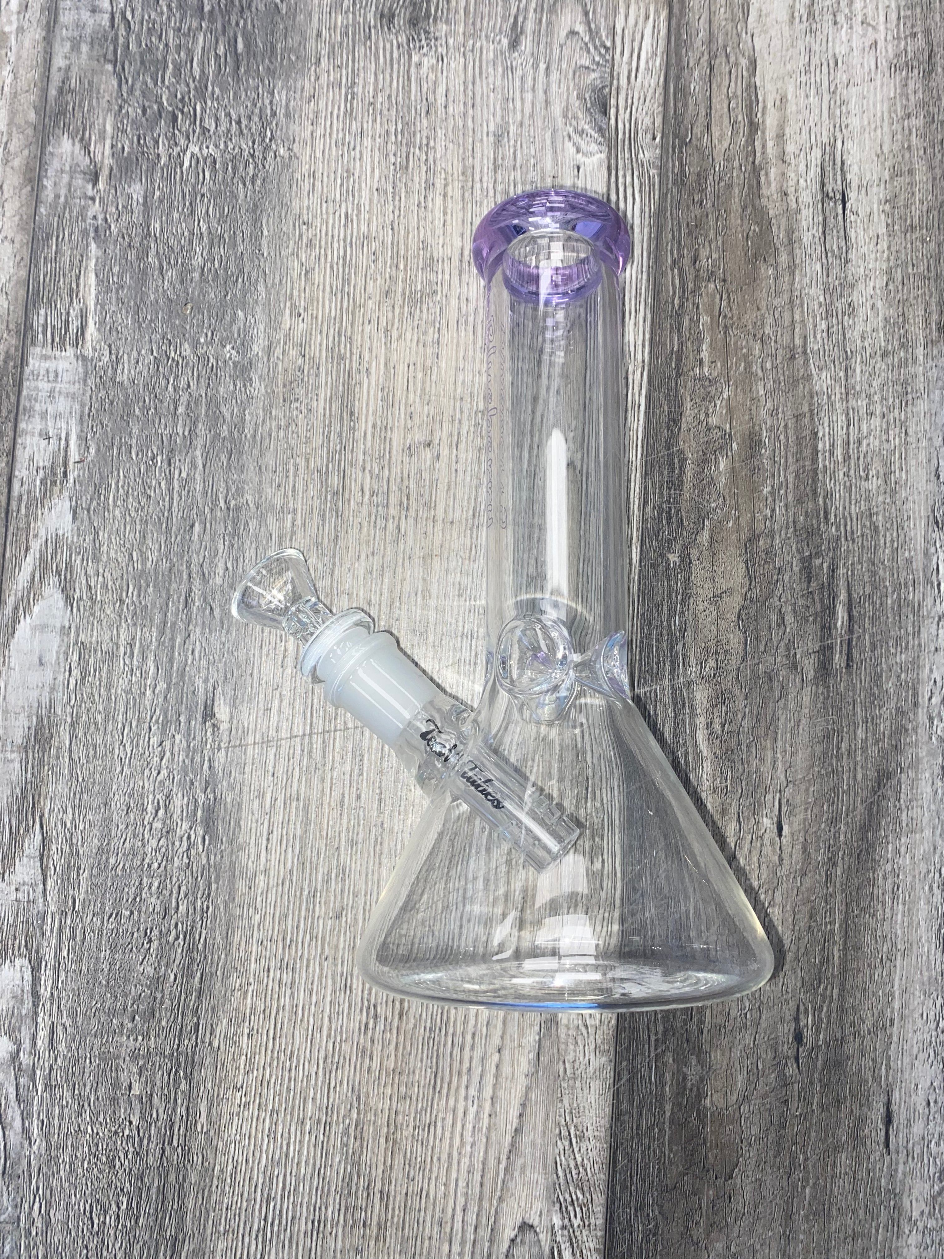BEAKER BONG - Blueberry branded bong - CLEAR